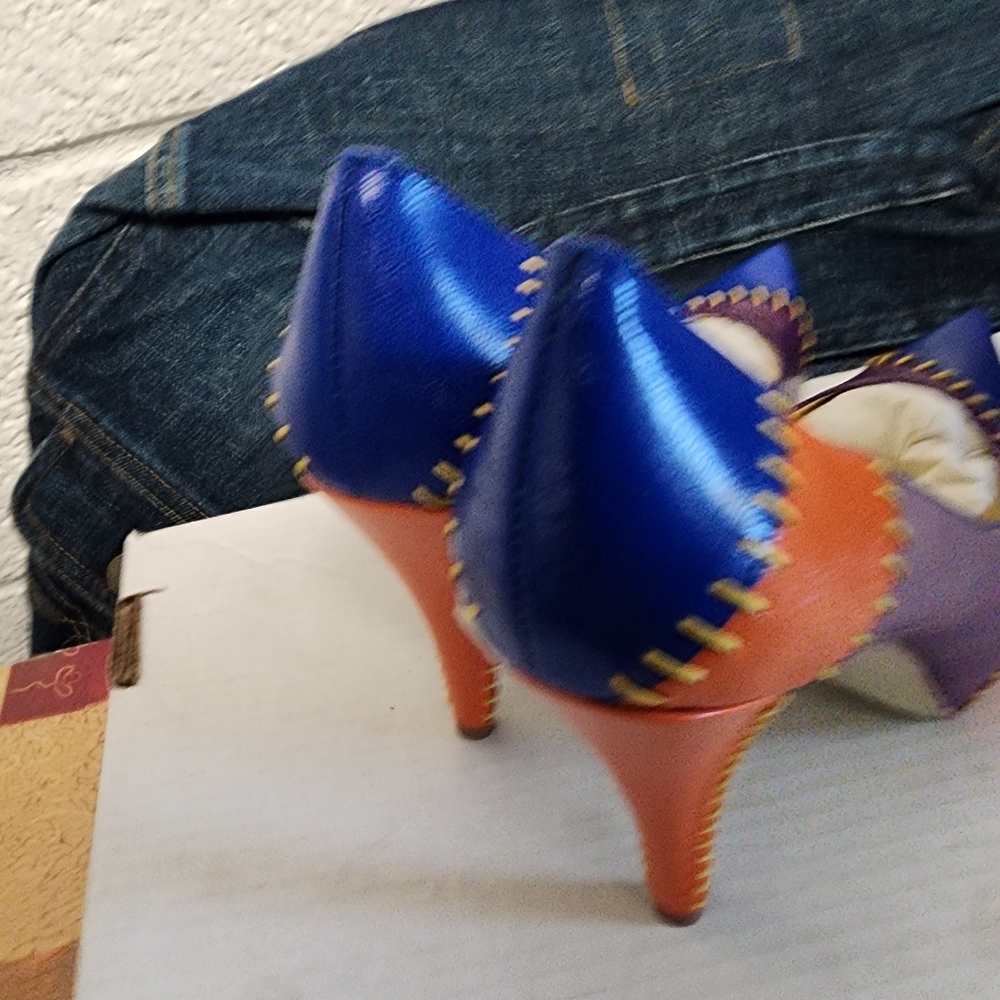 Chinese Laundry Patchwork Leather Heels - image 5